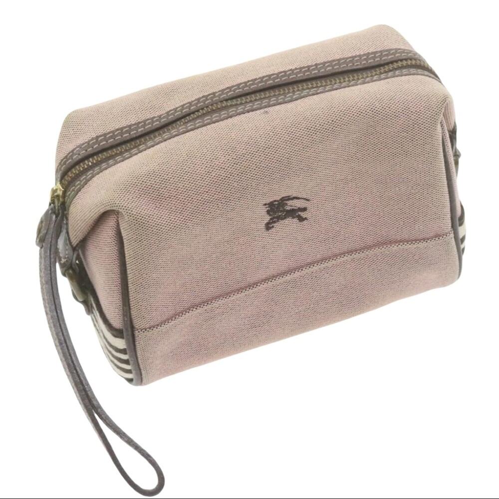 Burberry Pink Wristlet Cosmetic Pouch Bag